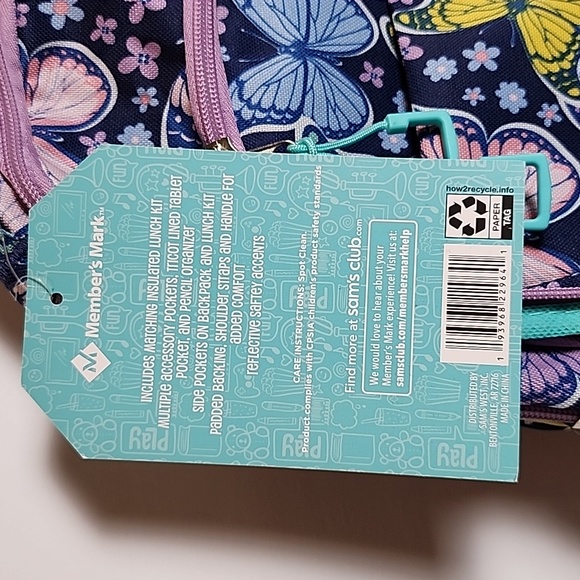 Butterflies Backpack and Lunch Kit Set - Picture 6 of 8